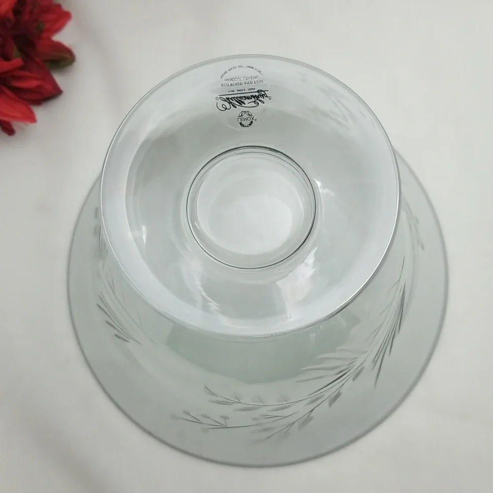Lenox Williamsburg Boxwood & Pine Handcut Crystal Fruit Bowl